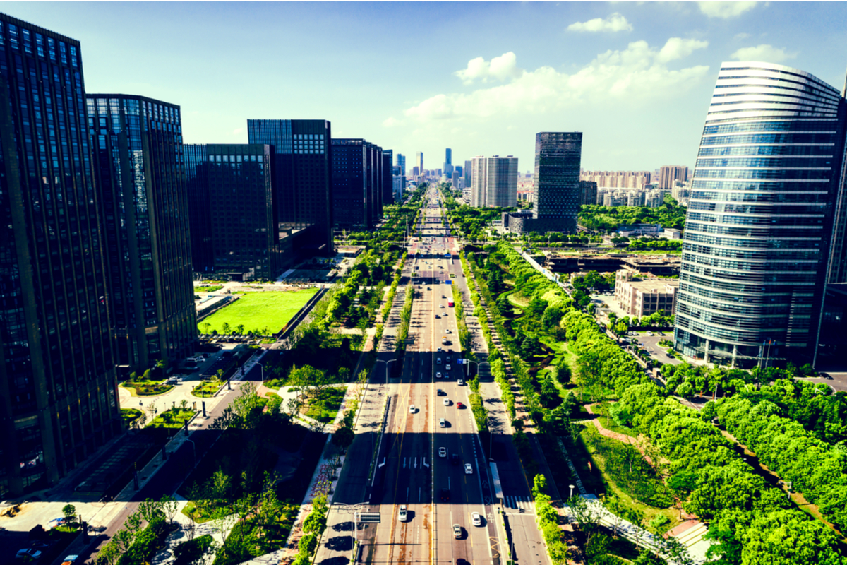 Green city of the future harmony of city and nature